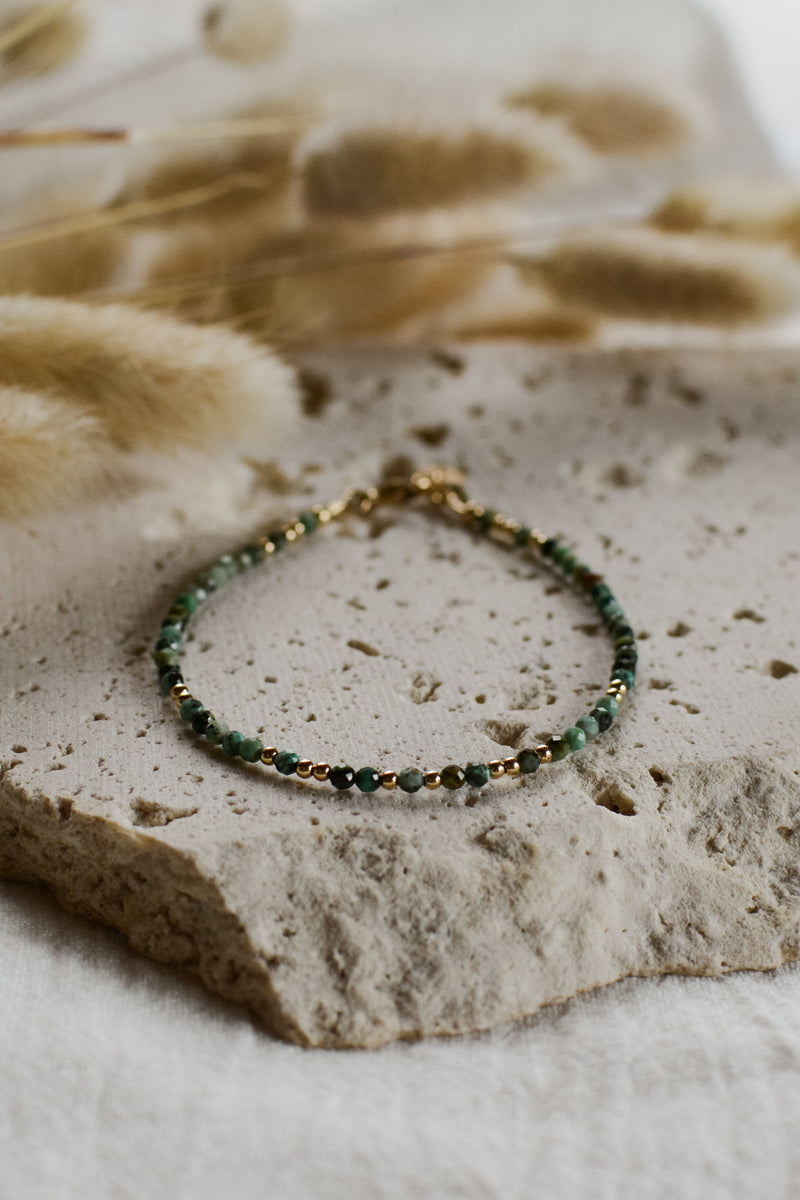 African Turquoise Micro Cut Bracelet