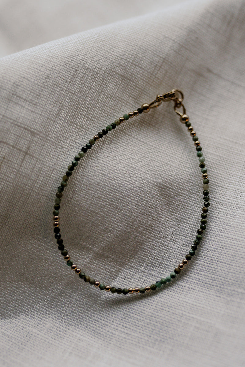 African Turquoise Micro Cut Bracelet